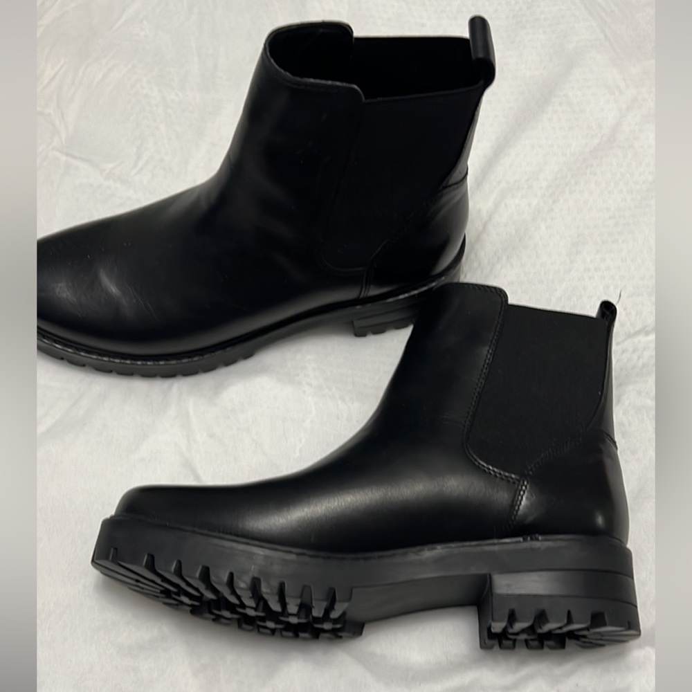 Cynthia Rowley Lug Sole Leather Boots